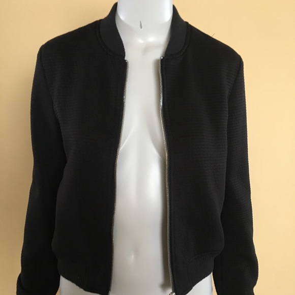 Brandy Melville Maty Black Bomber Jacket - Picture 3 of 6